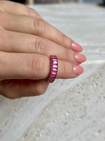 Pink Sapphire baguette ring