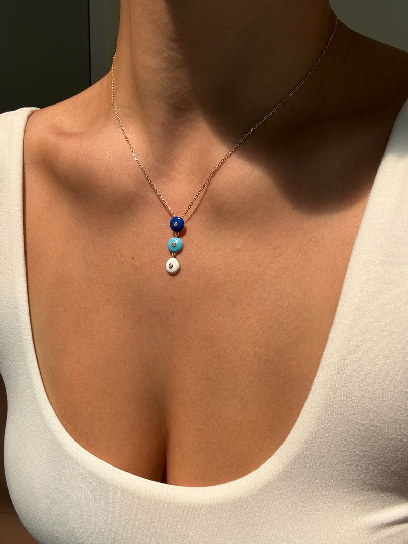Mediterranean Sea pendant necklace
