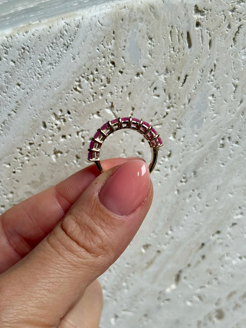 Pink Sapphire baguette ring