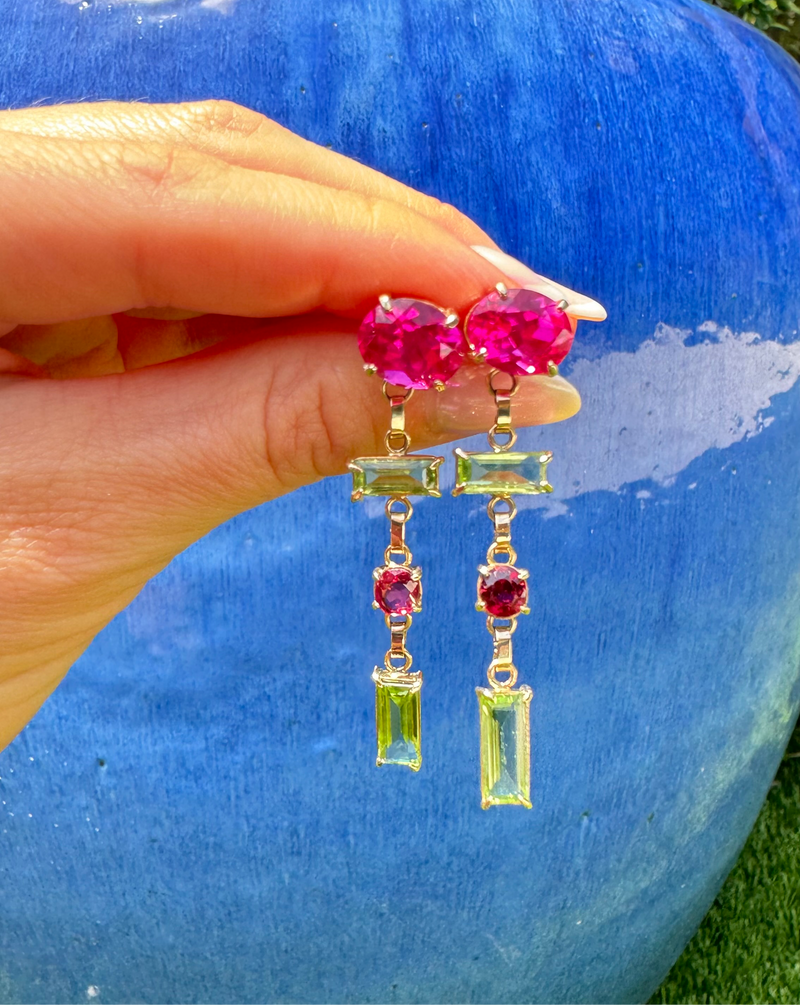 Sapphire drop earrings