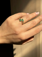 Diamond and Emerald expandable Ring