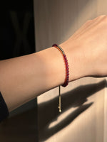 Rhodolite Garnet bracelet in 10k gold