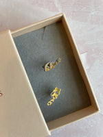 Butterfly Ear Climber Earrings in 14k Yellow Gold